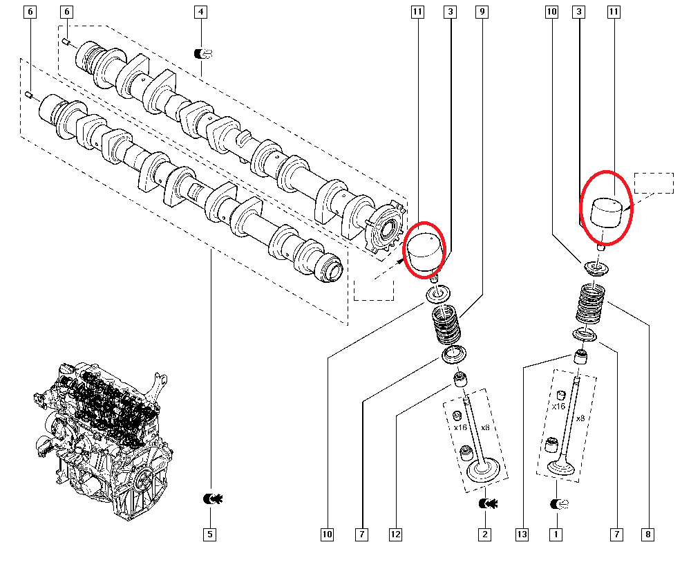 Megane 4-IV Talisman Subap İtici 1.6 16V H4M (2016-2019) 13231JX03A -Orijinal Yedek Parça