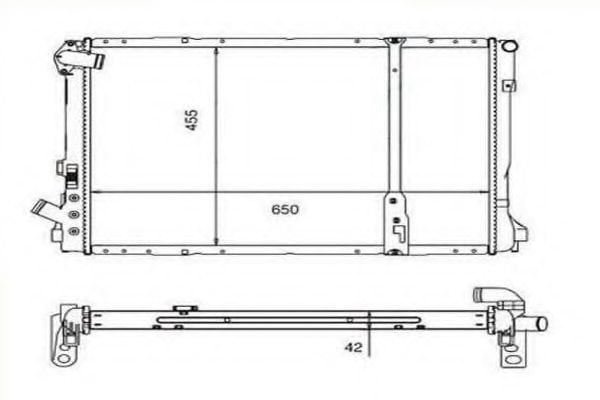 Laguna 1-I Espace 3-III Motor Su Radyatörü 2.2D G8T (Dizel) 7701352666-7701041957 -Kale