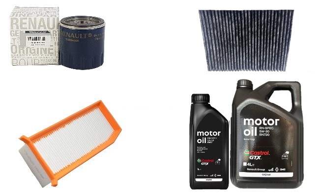 Duster 1-I Yağ Bakım Seti 1.5 Dci K9K (2013-2017)(Motor Yağı+Yağ+Hava+Polen Filtre)