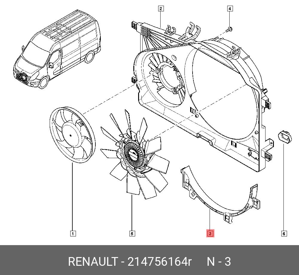 Master 3-III Fan Motor Alt Parçası 2.3 Dci M9T (2010-2020) 214756164R -Renault Mais