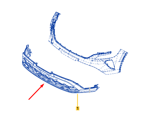 Austral Ön Tampon Alt Orta Izgarası 2022-> 620267916R -Renault Mais
