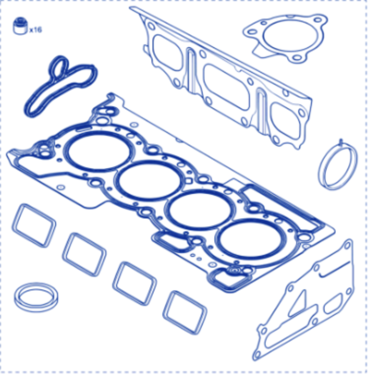 Megane 4-IV Talisman Motor Üst Conta Takımı (Silindir Conta Dahil) 1.3 Tce H5H 101016266R - Mais